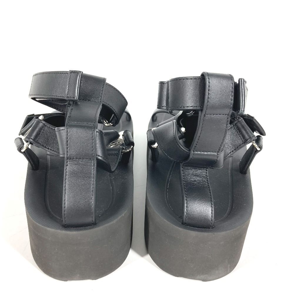 Hermes Sandals Enid Dearman Buckle Rubber Black — view 4