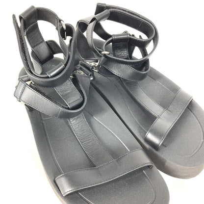 Hermes Sandals Enid Dearman Buckle Rubber Black — view 7