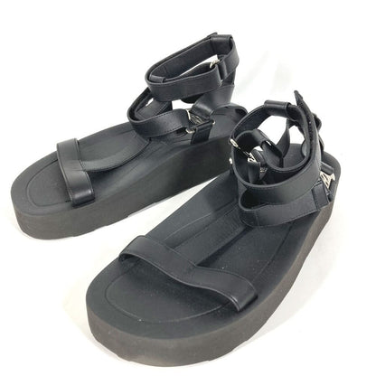 Hermes Sandals Enid Dearman Buckle Rubber Black