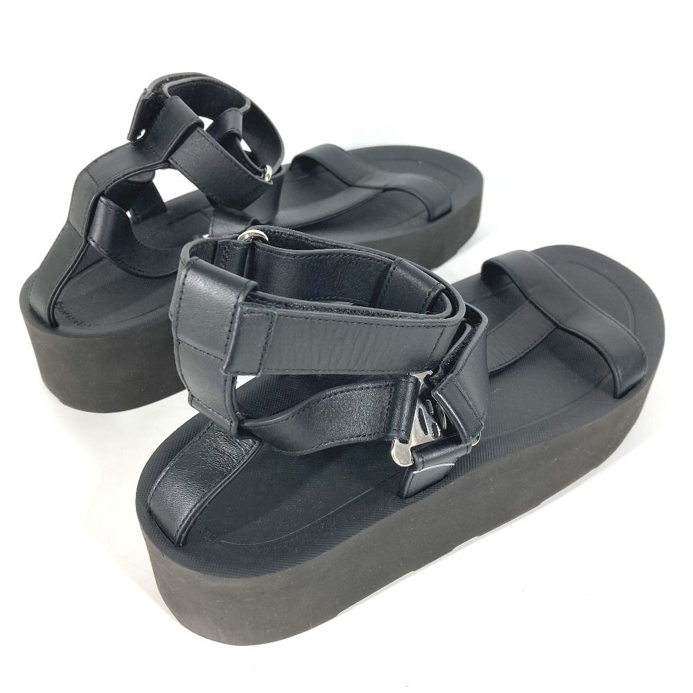 Hermes Sandals Enid Dearman Buckle Rubber Black — view 5