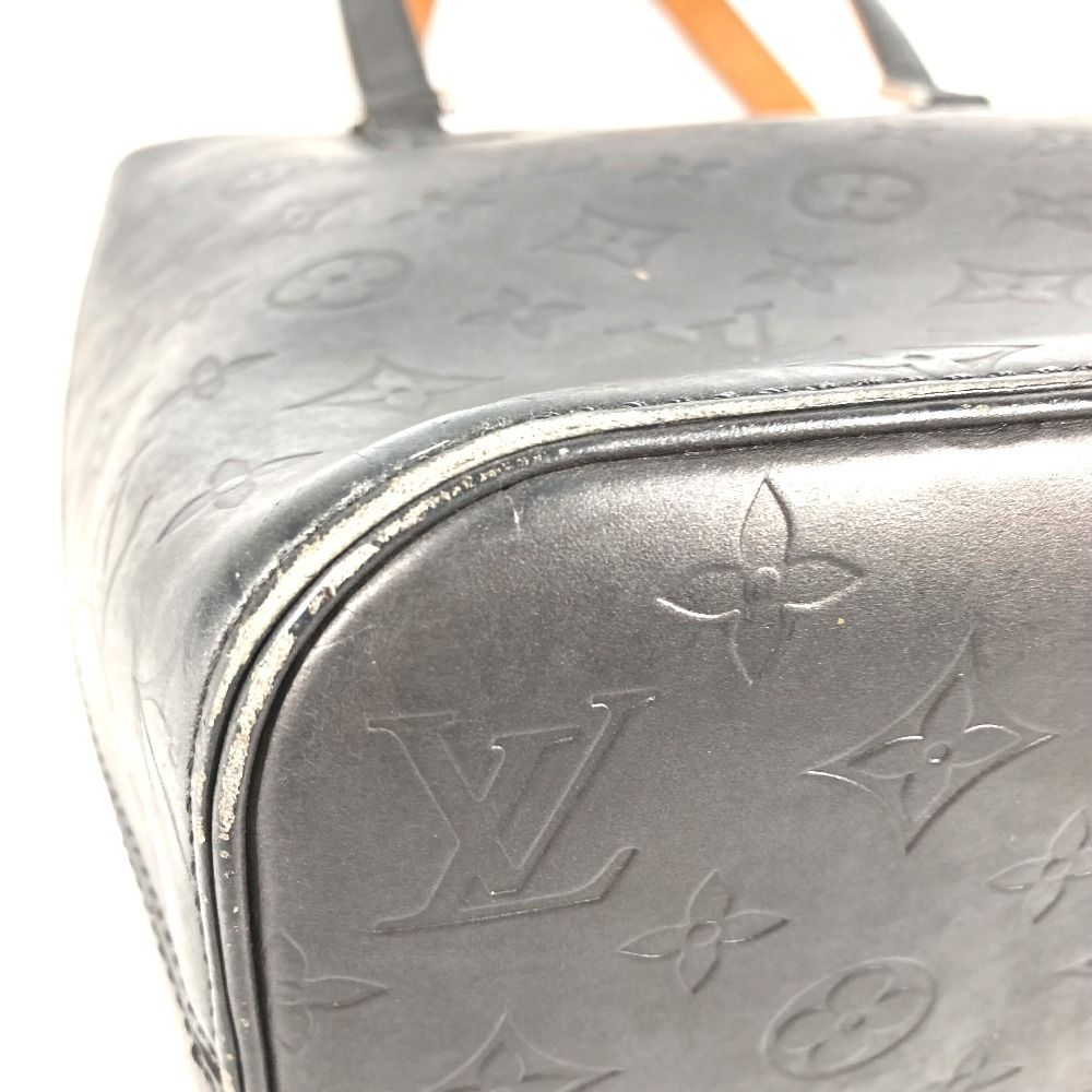 Louis Vuitton Shoulder Bag Stockton Monogram Matte Leather Black — view 7