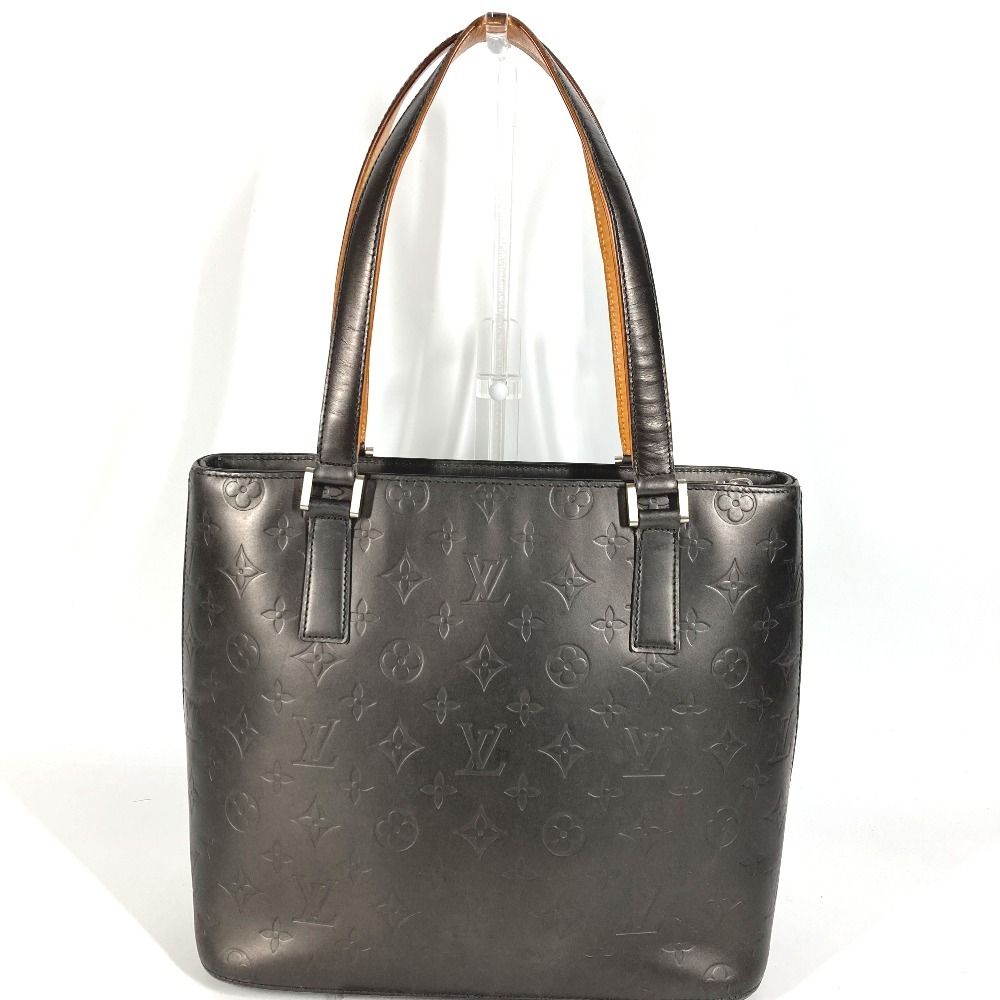 Louis Vuitton Shoulder Bag Stockton Monogram Matte Leather Black — view 3
