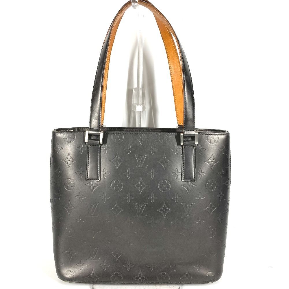Louis Vuitton Shoulder Bag Stockton Monogram Matte Leather Black