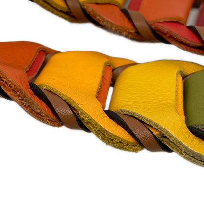 Loewe Shoulder Strap Yellow Red Multi Leather — view 5