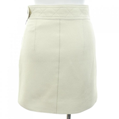 Hermes Clou de Selle Leather Mini Skirt Quilted Detail — view 2