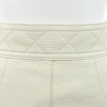 Hermes Clou de Selle Leather Mini Skirt Quilted Detail — view 5