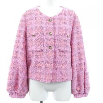 Chanel Collarless Jacket Pink