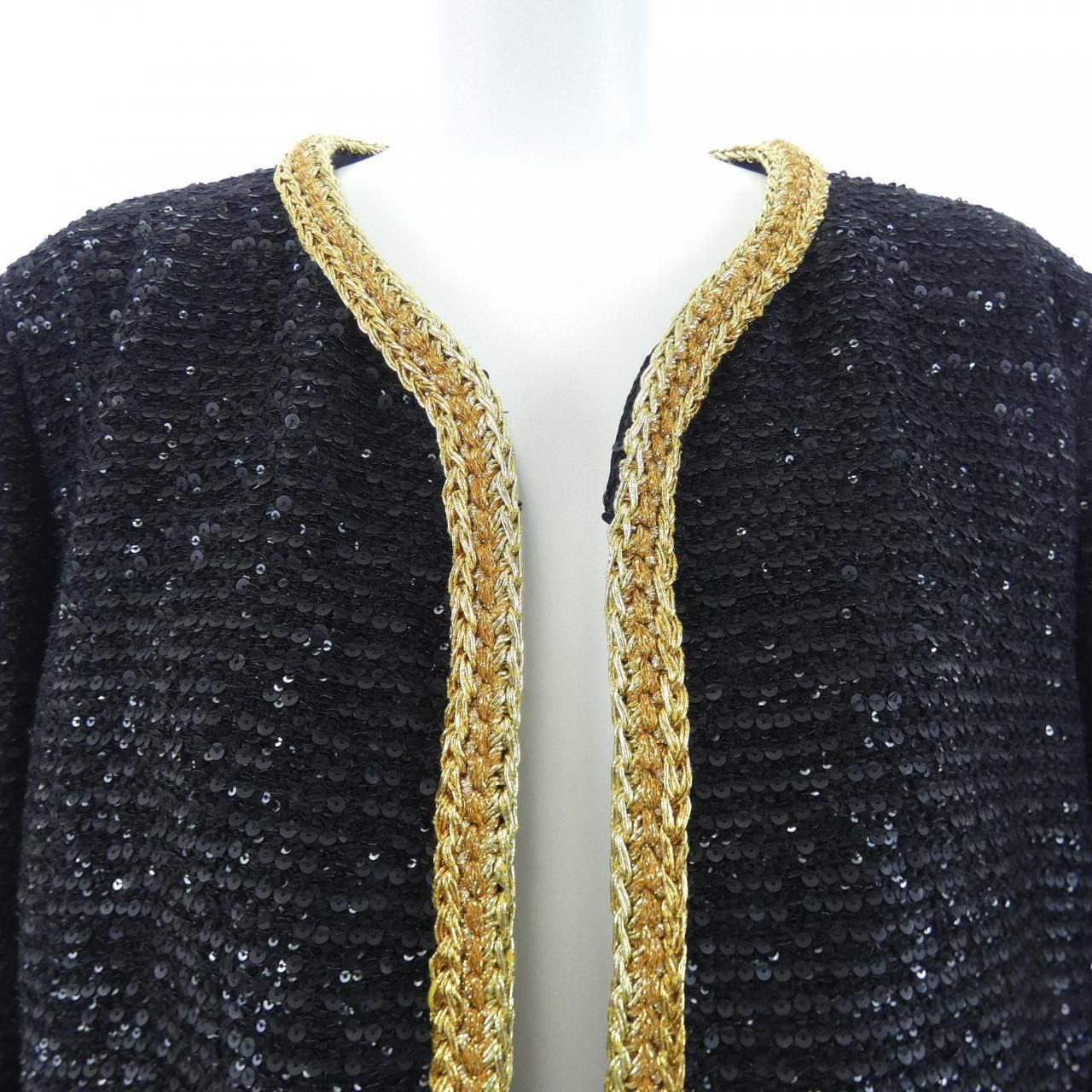 Chanel Collarless Jacket Black — view 6