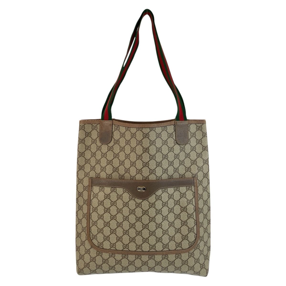 Gucci Vintage Sherry Line GG Supreme Canvas Tote Shoulder Bag