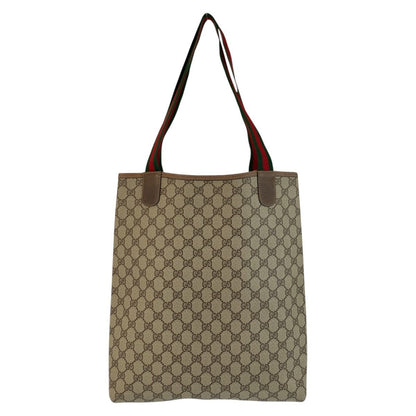 Gucci Vintage Sherry Line GG Supreme Canvas Tote Shoulder Bag — view 2