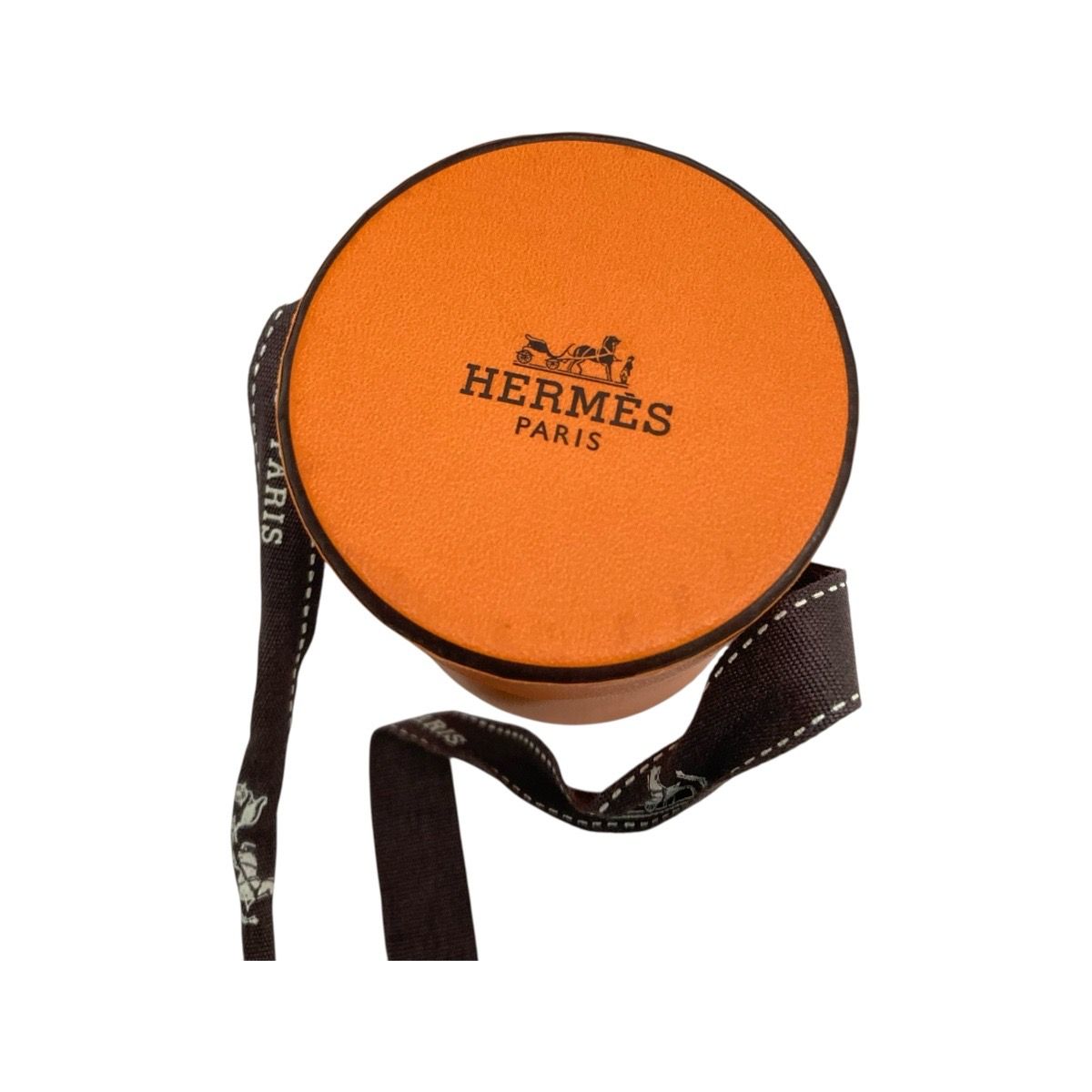 Hermes Twilly le Nombre D'or Orange White Red Silk Scarf Ribbon — view 5