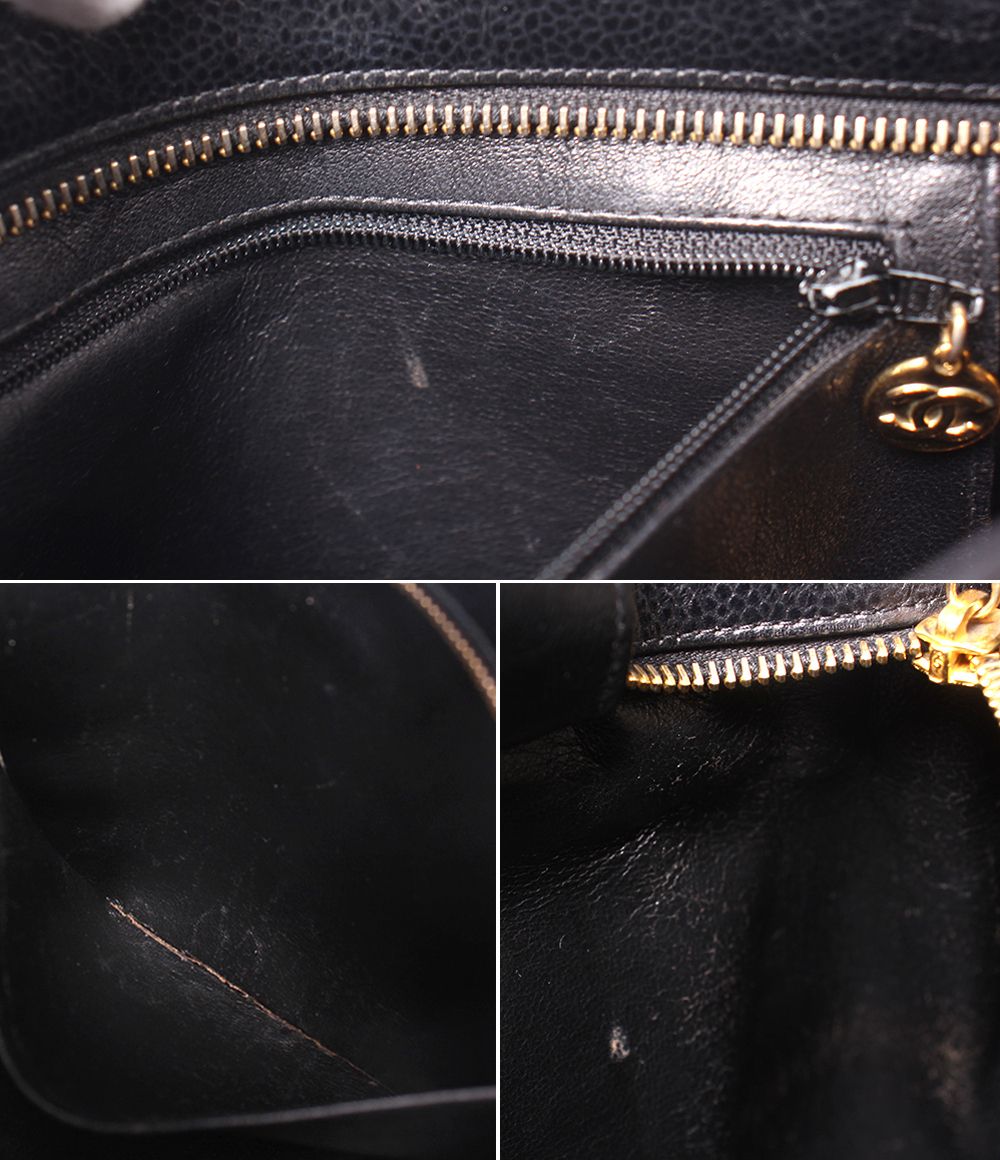 Chanel Tote Gold Caviar Leather Medallion — view 6