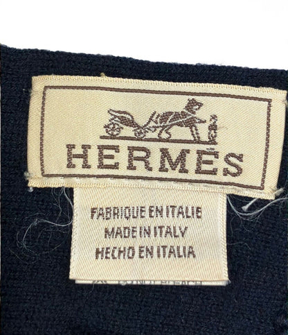 Hermes Scarf Cashmere Scarves Navy — view 3