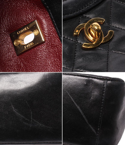 Chanel 2-Way Shoulder Bag Crossbody Gold Lambskin Quilted — view 8