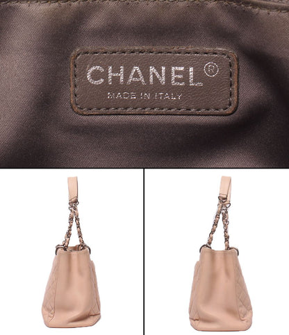 Chanel Chain Tote Silver Caviar Leather Grand Shopping GST — view 4