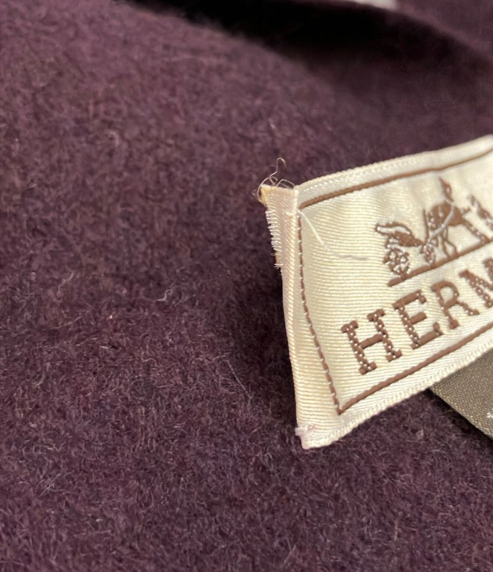 Hermes Scarf Cashmere Scarves Burgundy — view 4