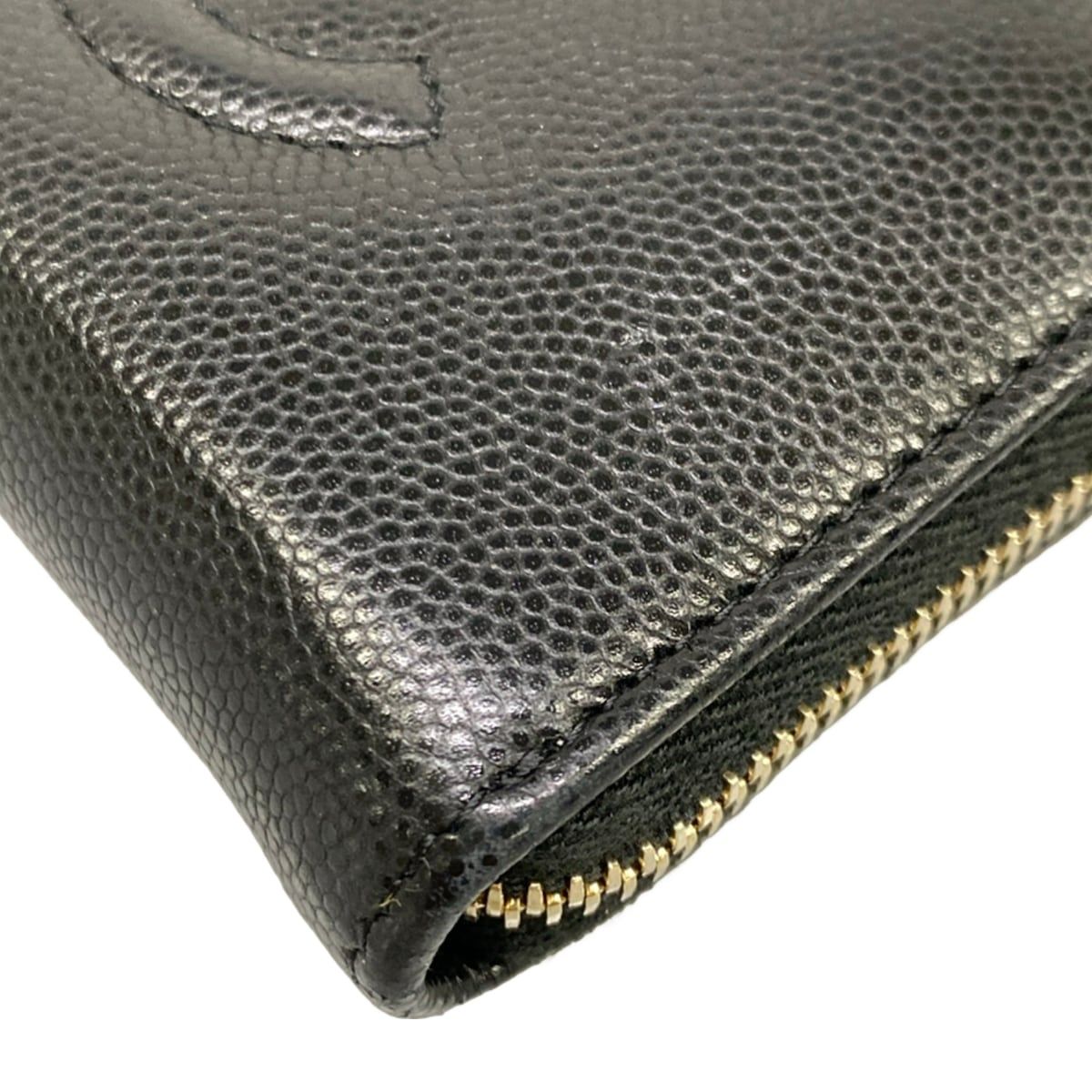Chanel Coin Case Black CC Logo Zip Around Silver — view 7