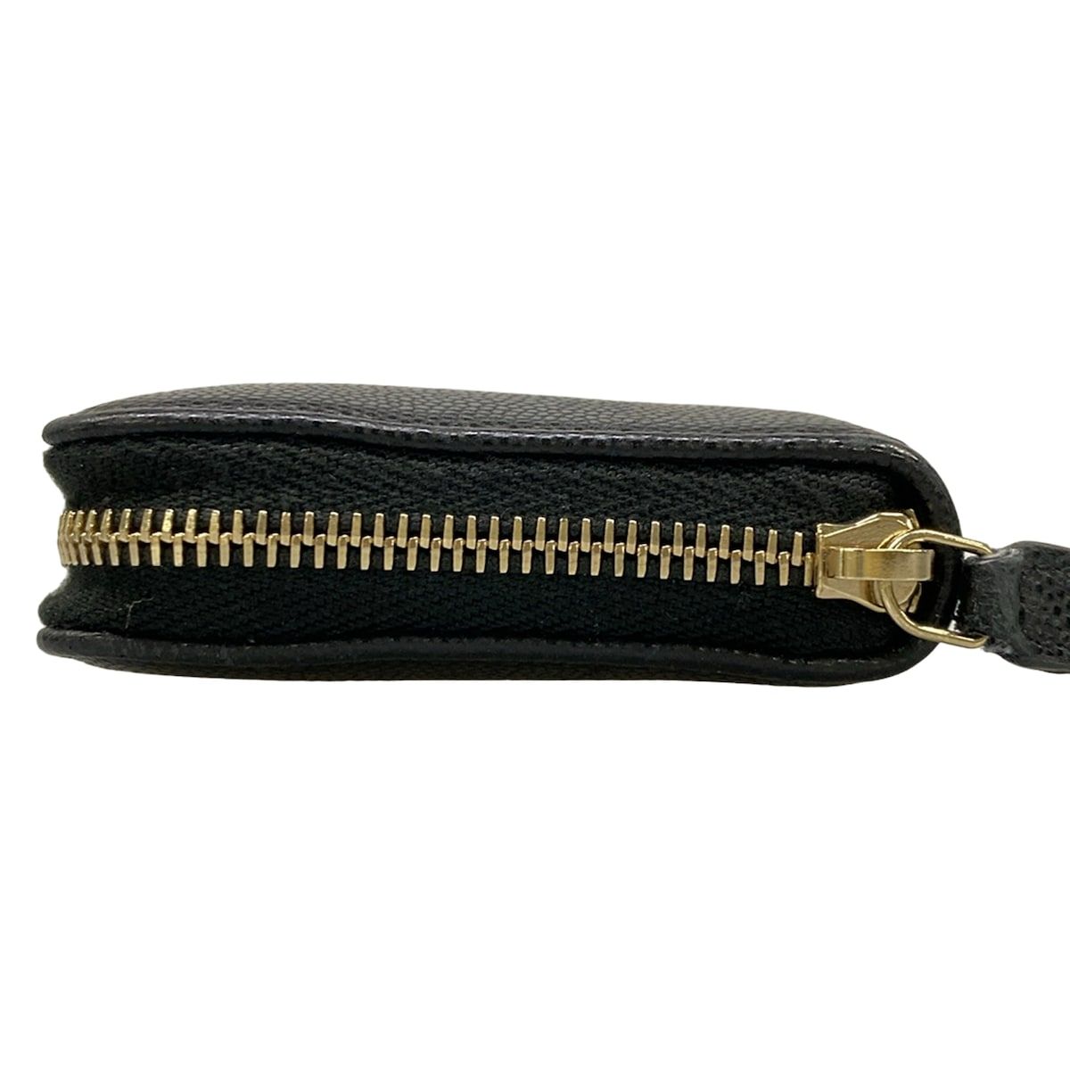 Chanel Coin Case Black CC Logo Zip Around Silver — view 9