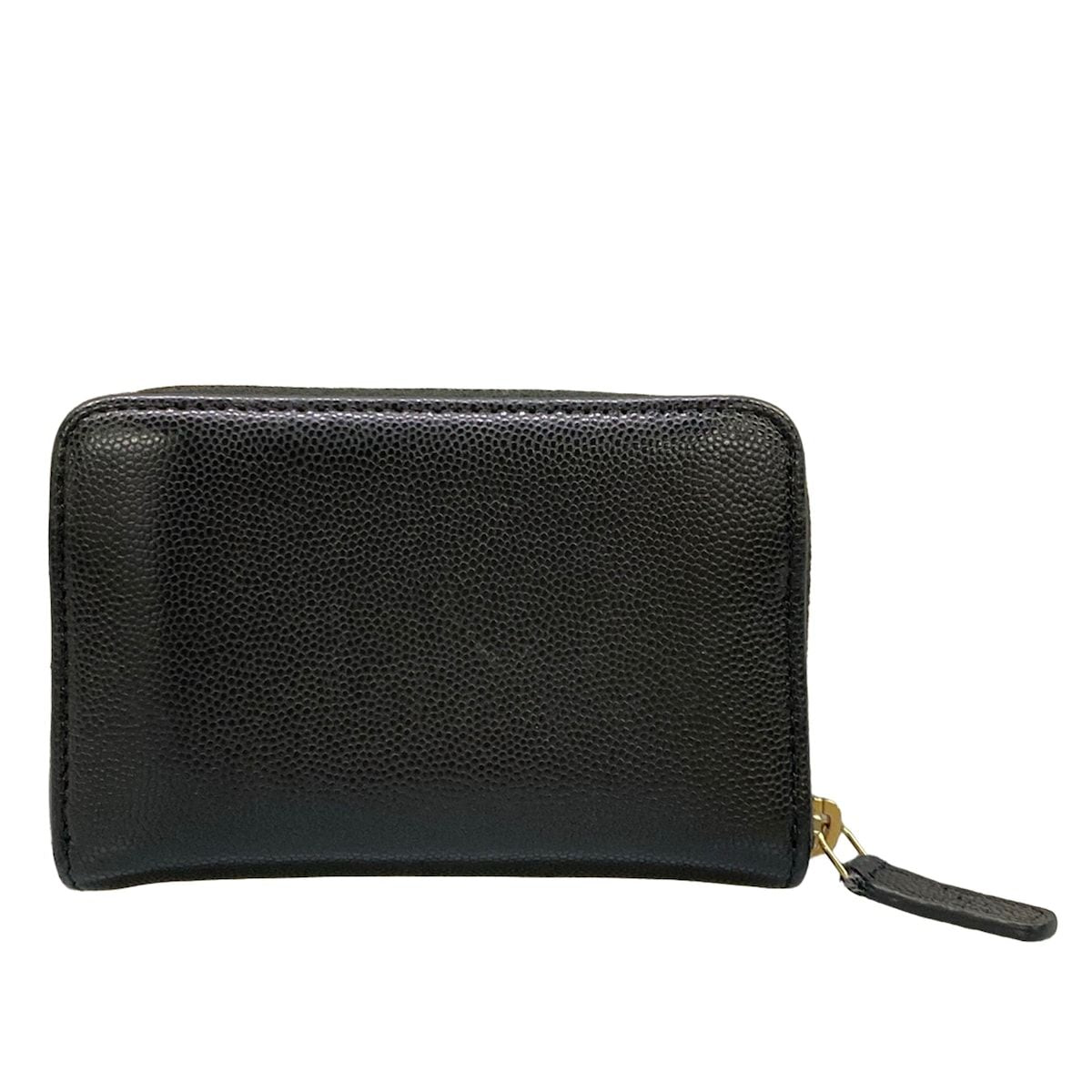 Chanel Coin Case Black CC Logo Zip Around Silver — view 2