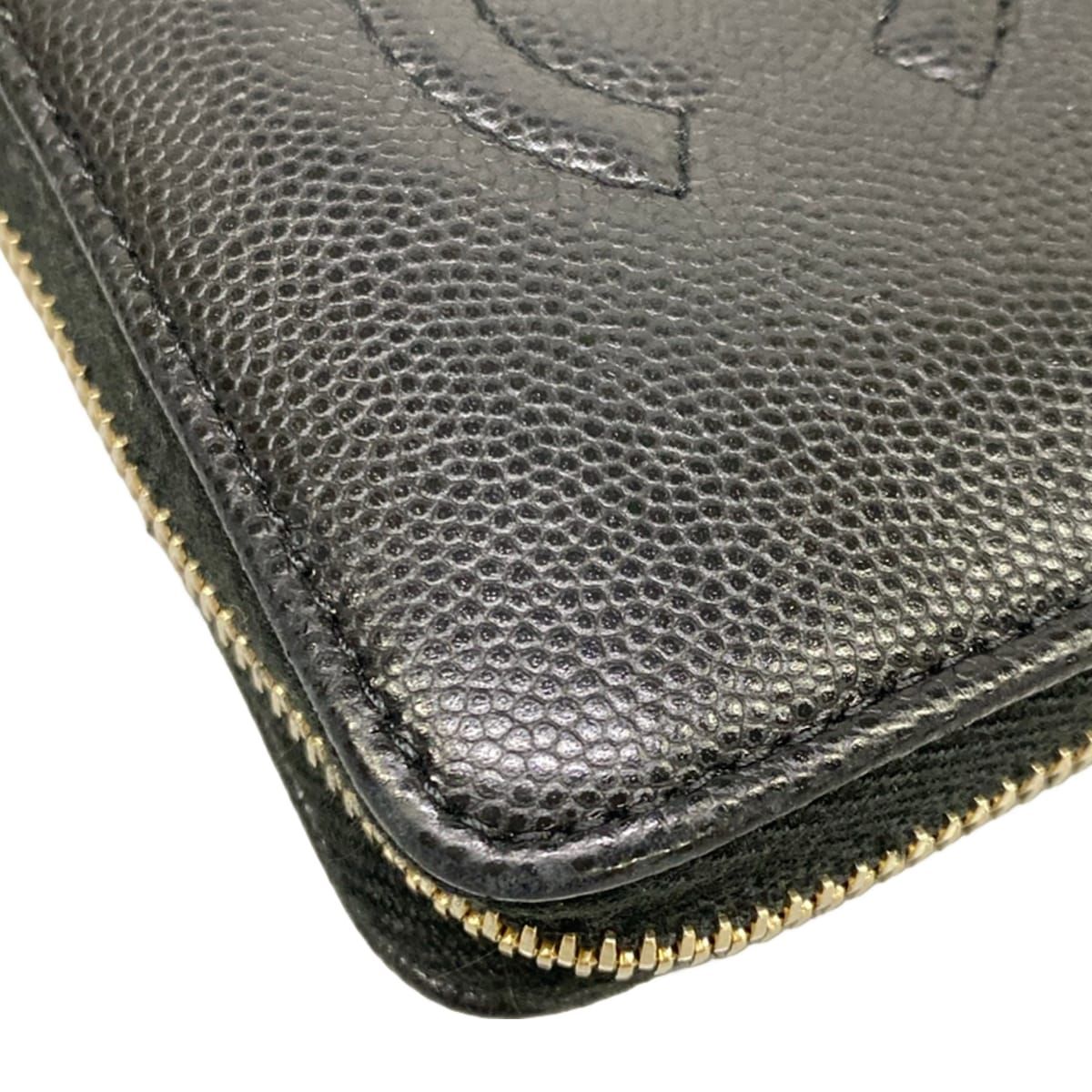 Chanel Coin Case Black CC Logo Zip Around Silver — view 6