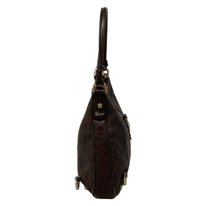 Gucci Handbag Abbey Guccissima Line Dark Brown Leather — view 2