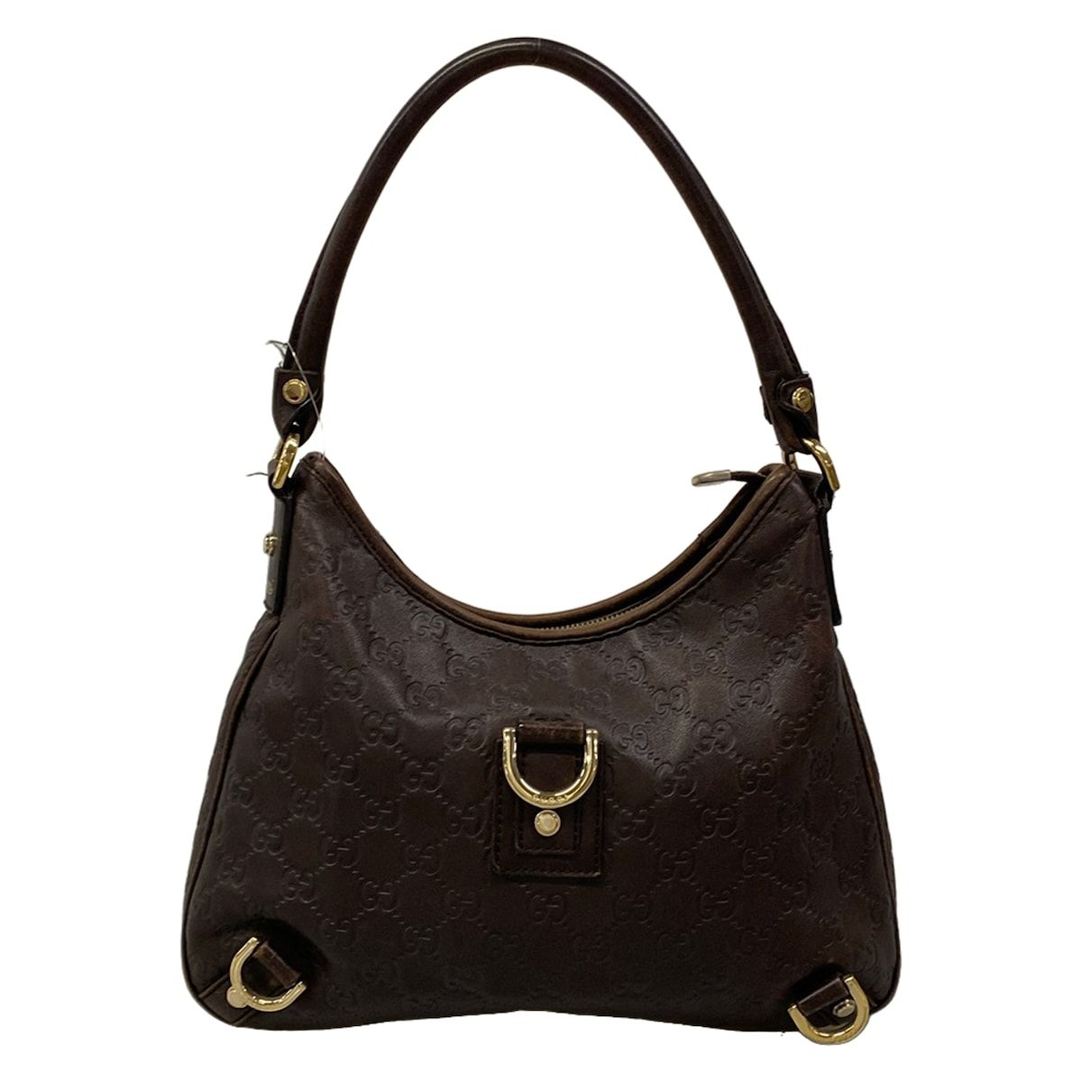 Gucci Handbag Abbey Guccissima Line Dark Brown Leather