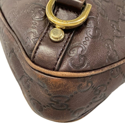 Gucci Handbag Abbey Guccissima Line Dark Brown Leather — view 6