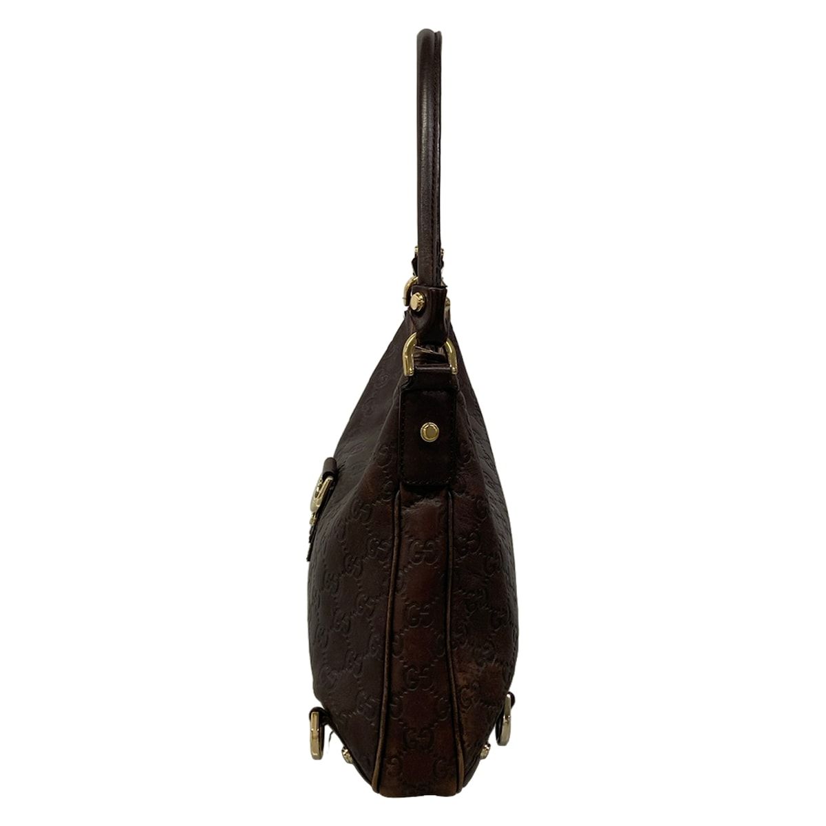 Gucci Handbag Abbey Guccissima Line Dark Brown Leather — view 4