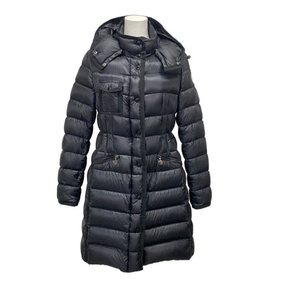 Moncler Down Jacket Coat 3 L Hermine Black Long Sleeve Zip Up Winter Cotton