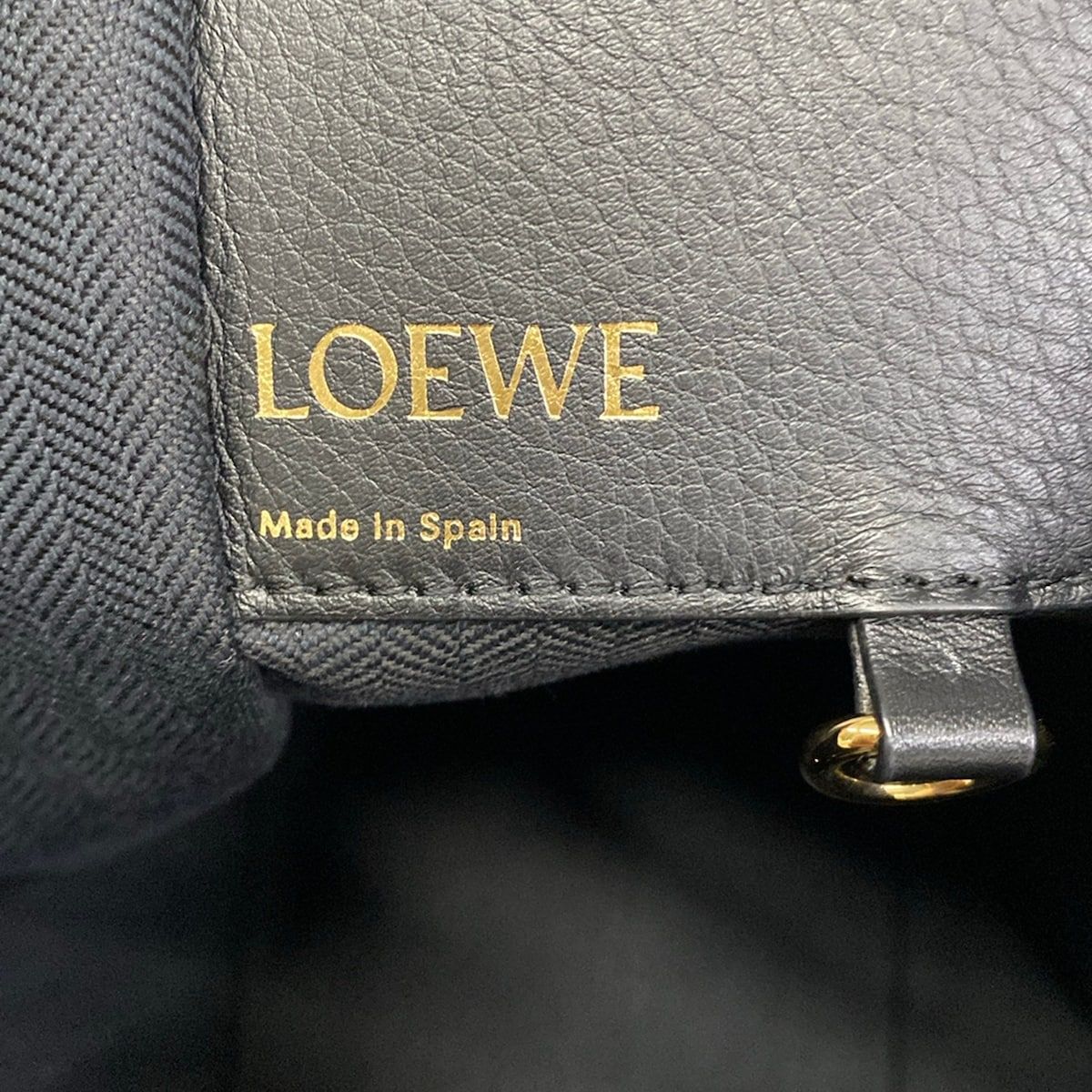 Loewe Handbag Hammock Bag Small Black Dark Gray Leather — view 9