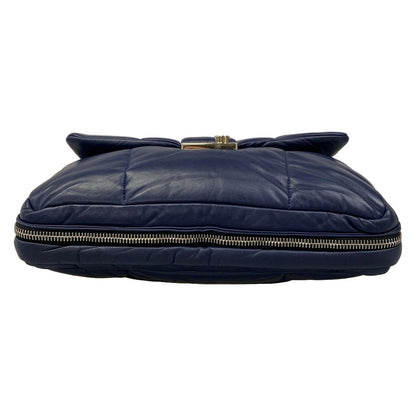 Prada Shoulder Bag Nappa Bomber Blue Detachable Strap Leather — view 5