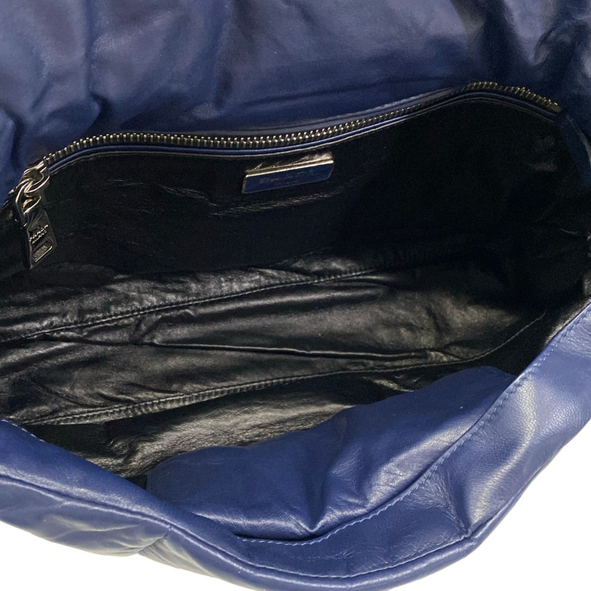 Prada Shoulder Bag Nappa Bomber Blue Detachable Strap Leather — view 7