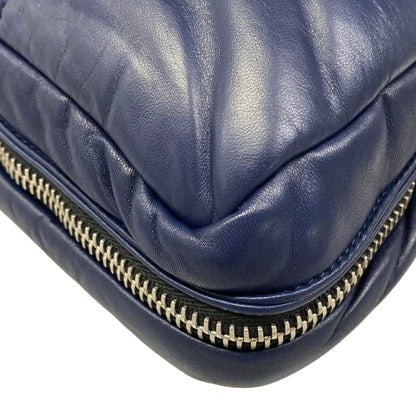 Prada Shoulder Bag Nappa Bomber Blue Detachable Strap Leather — view 6