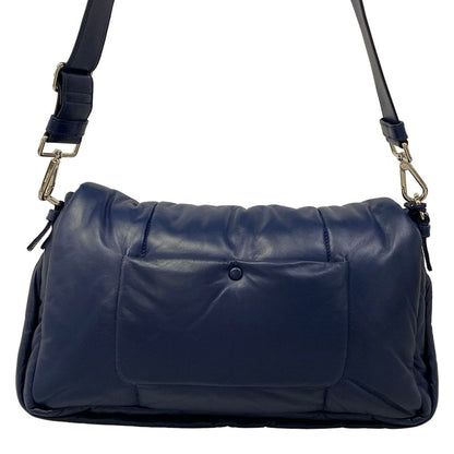 Prada Shoulder Bag Nappa Bomber Blue Detachable Strap Leather — view 3