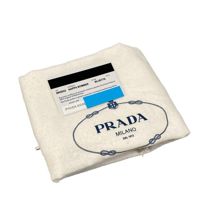 Prada Shoulder Bag Nappa Bomber Blue Detachable Strap Leather — view 8