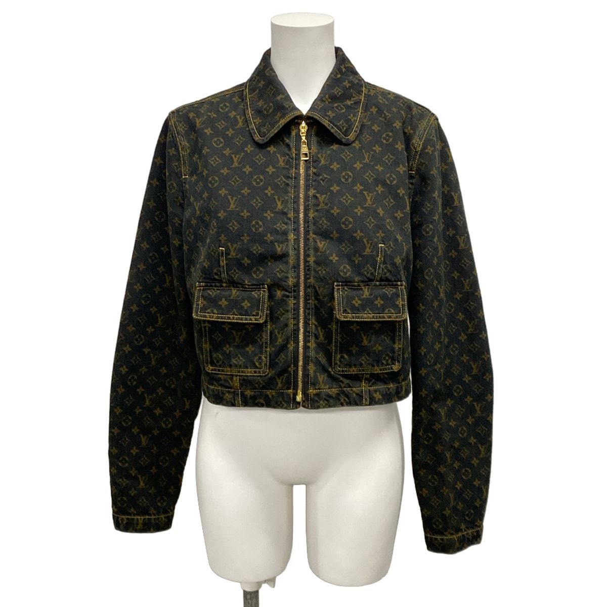 Louis Vuitton 40 M Wyz Dark Brown Monogram Denim Collection Jacket