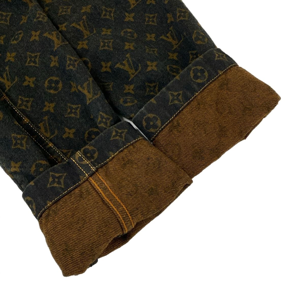Louis Vuitton 40 M Wyz Dark Brown Monogram Denim Collection Jacket — view 6