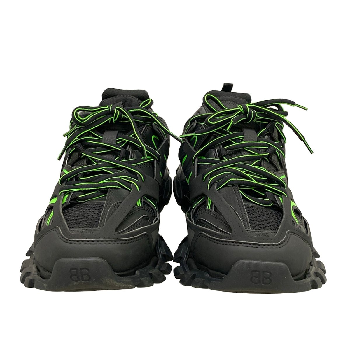 Balenciaga Sneakers Track Black Green Leather — view 5