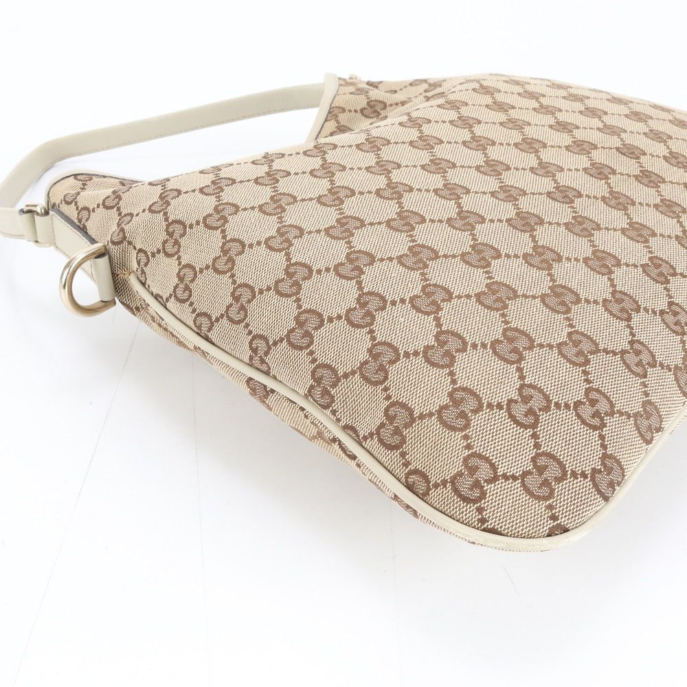 Gucci GG Canvas New Brit Leather Shoulder Bag — view 6
