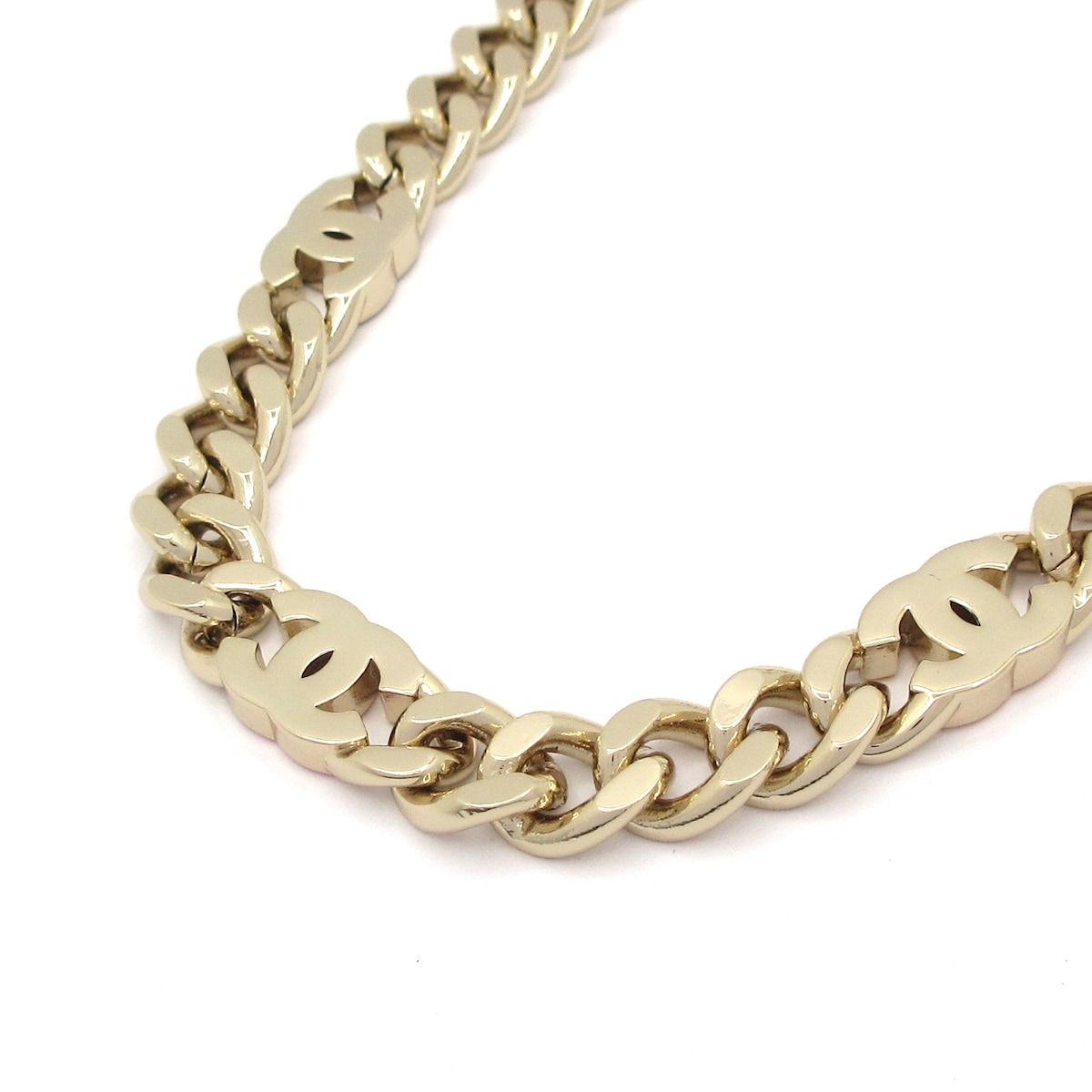 Chanel Choker CC Logo Gold Pink Multi Chain Necklace — view 3