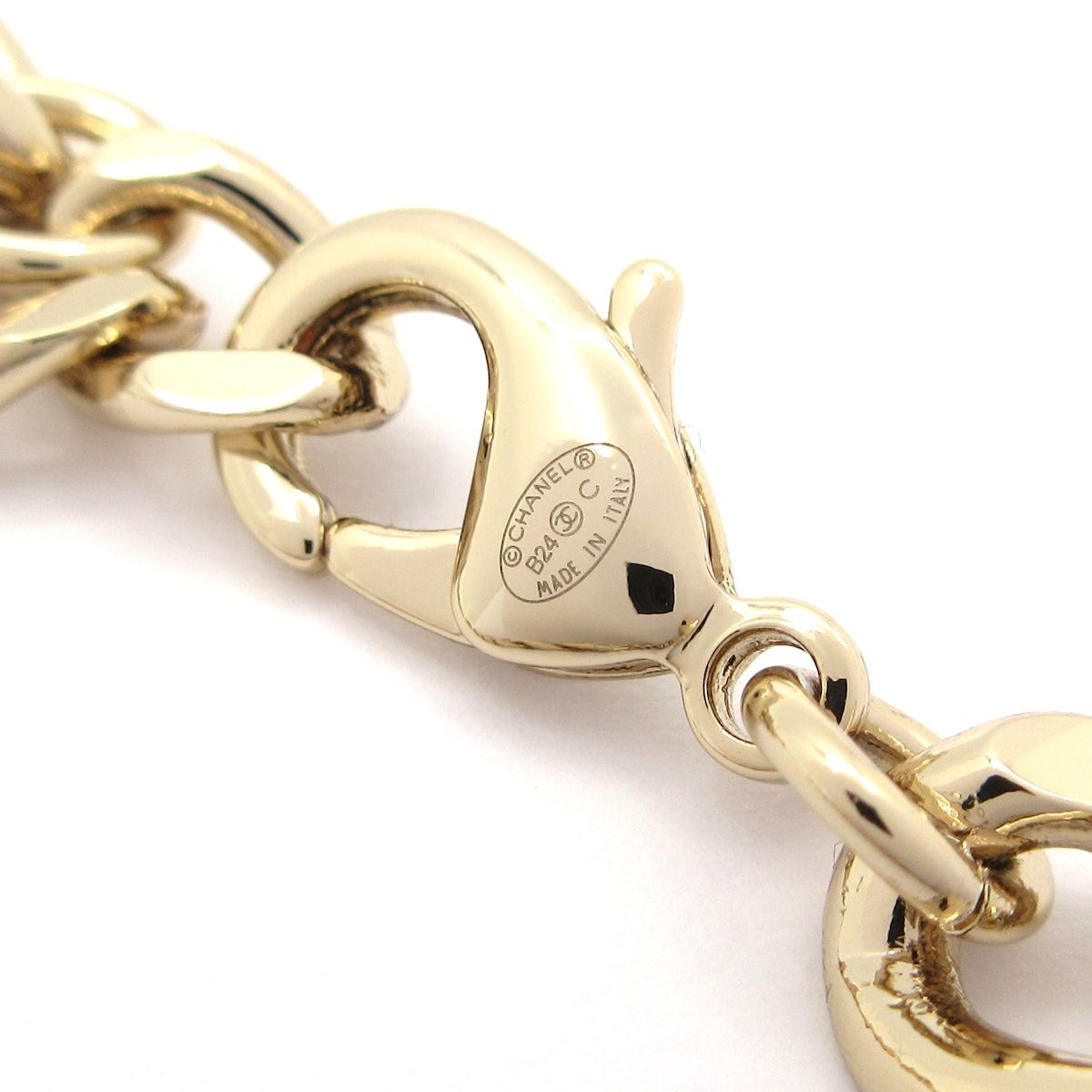 Chanel Choker CC Logo Gold Pink Multi Chain Necklace — view 5
