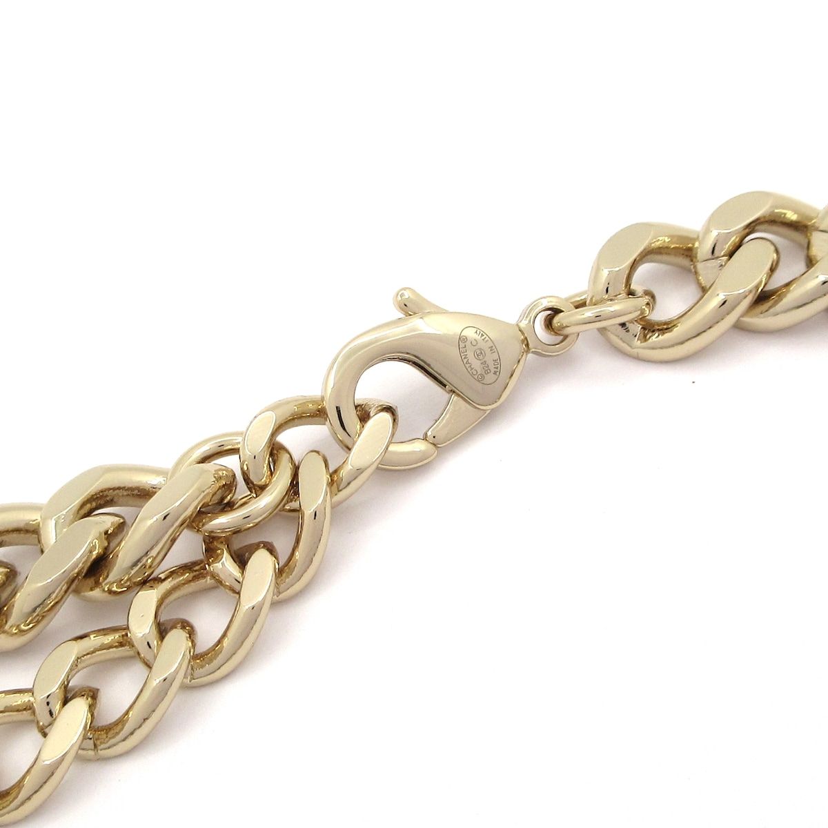 Chanel Choker CC Logo Gold Pink Multi Chain Necklace — view 4