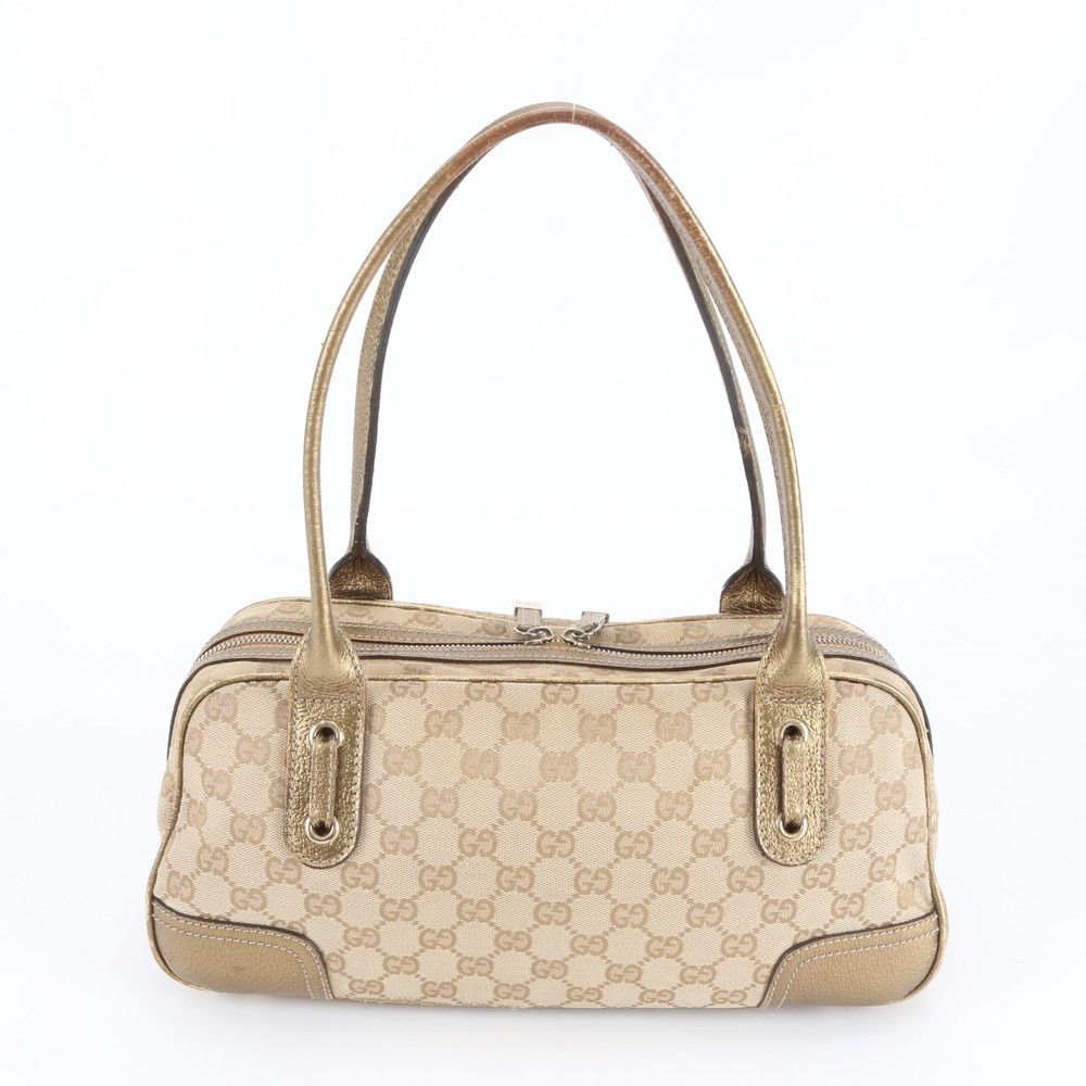 Gucci GG Canvas Prince Leather Shoulder Bag Eem — view 3