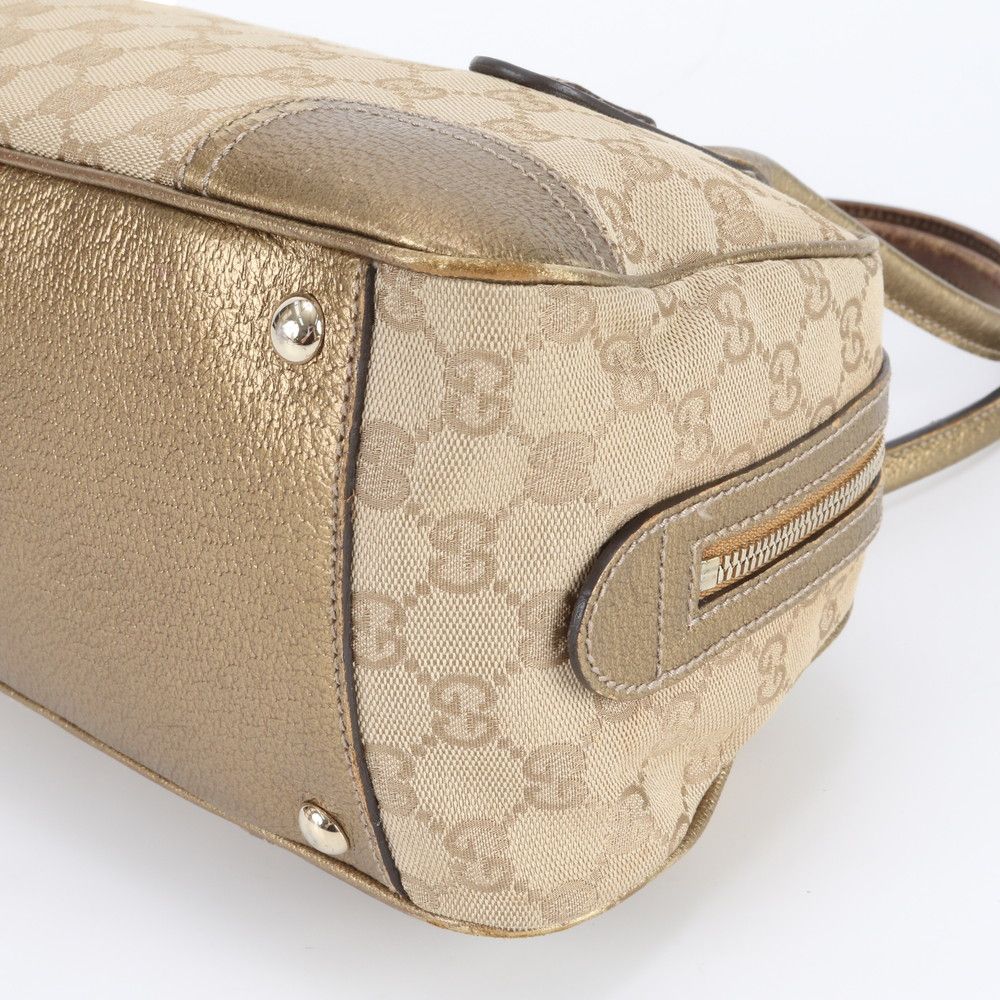Gucci GG Canvas Prince Leather Shoulder Bag Eem — view 4