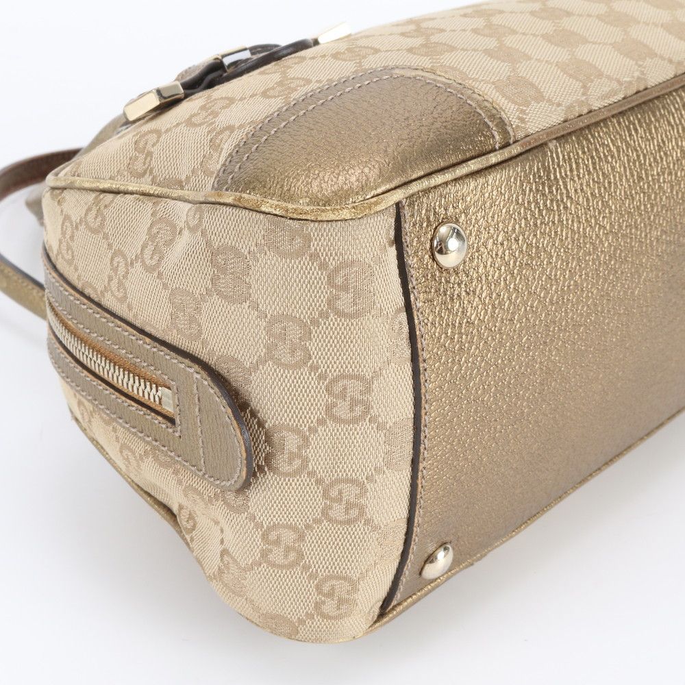 Gucci GG Canvas Prince Leather Shoulder Bag Eem — view 6