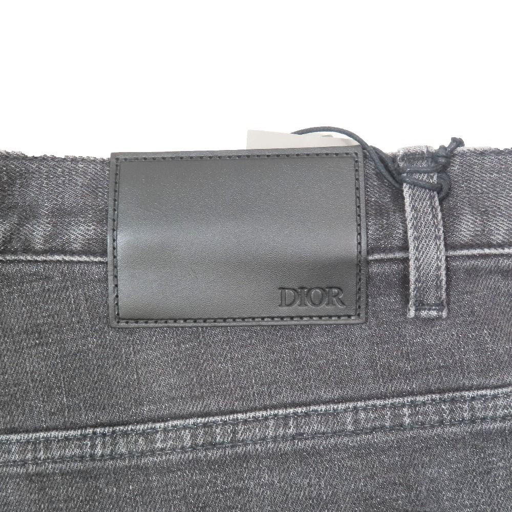 Dior Slim Fit 17.5 Denim Pants Jeans Button Fly Black — view 6