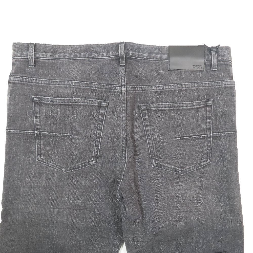 Dior Slim Fit 17.5 Denim Pants Jeans Button Fly Black — view 5