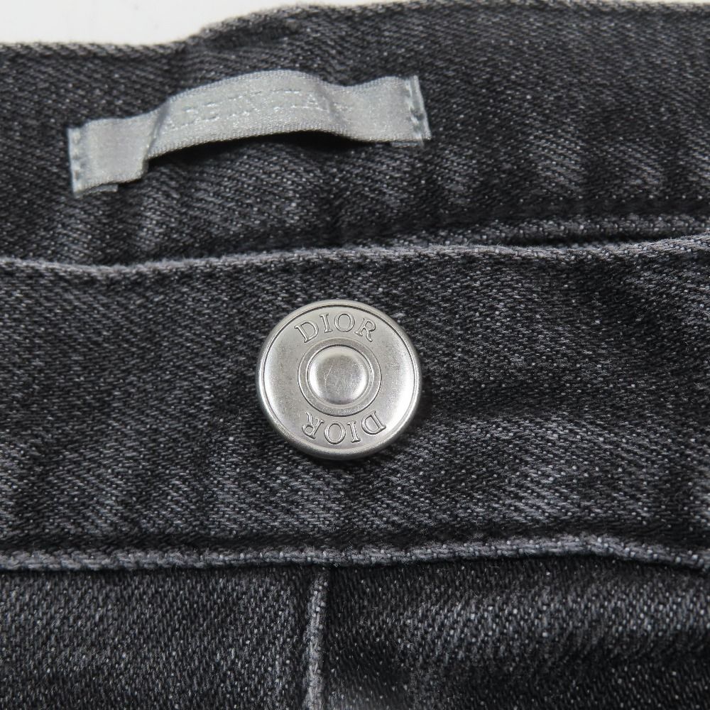 Dior Slim Fit 17.5 Denim Pants Jeans Button Fly Black — view 7