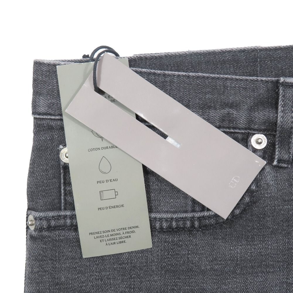 Dior Slim Fit 17.5 Denim Pants Jeans Button Fly Black — view 8