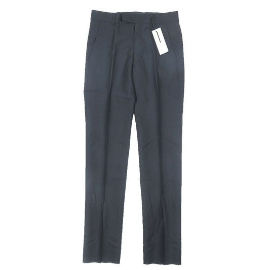 Dior Pleated Trousers Pants Wool Mohair 46 Black
